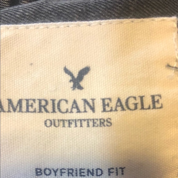 American EAGLE charcoal gray button up top - Picture 6 of 7